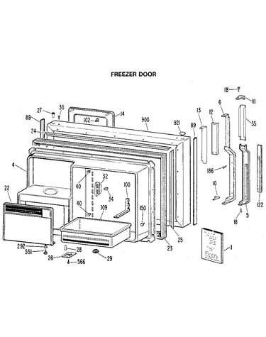 Freezer door