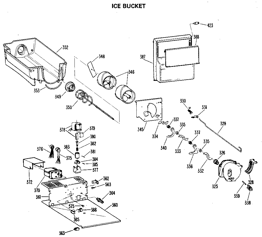 Ice bucket/auger