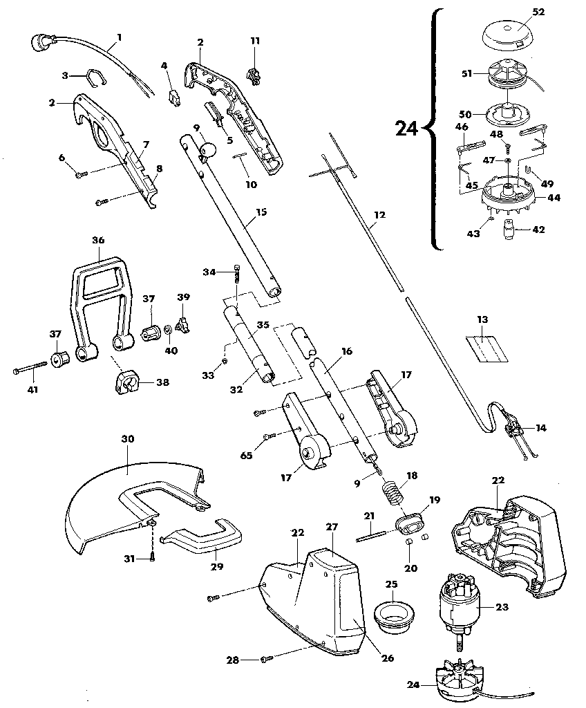 DRIVE SHAFT AND HEAD ASSEMBLY