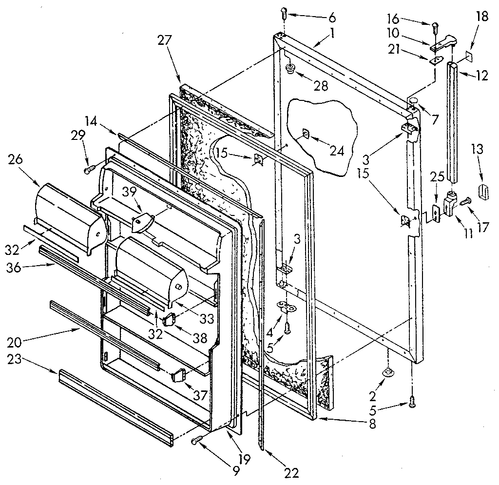 Refrigerator door
