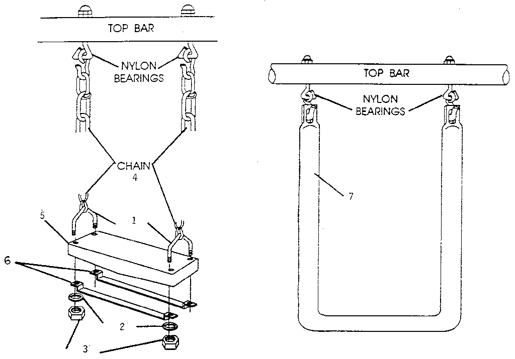 Swing & trapeze assembly