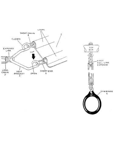 Swing & gym ring assembly