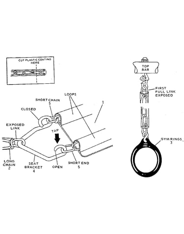 Swing & gym ring assembly
