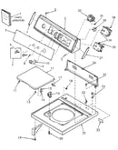 Control hood, controls, loading door and cabinet top