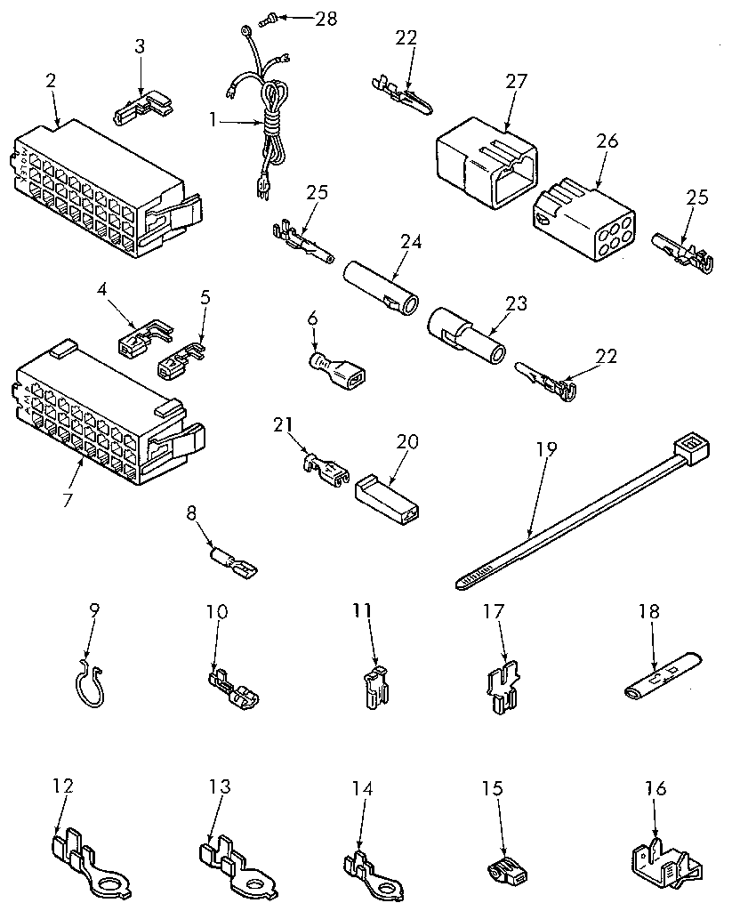 Power cord and wire terminals