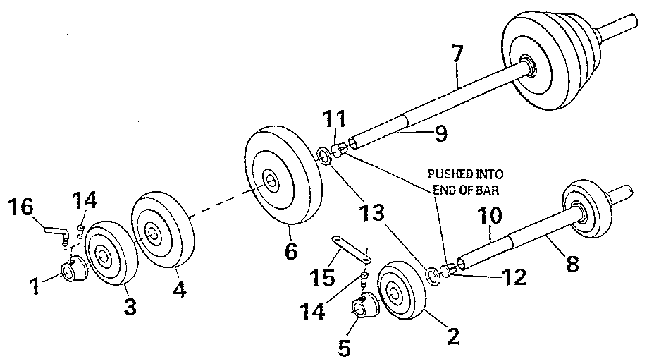 Barbell and dumbell set