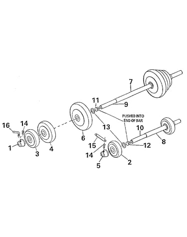 Barbell and dumbell set
