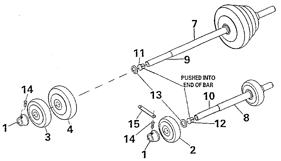 Barbell and dumbell set