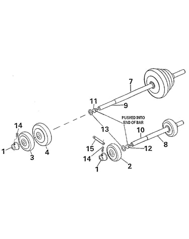 Barbell and dumbell set