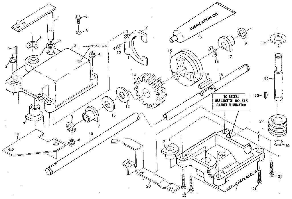 Gear case assembly part no. 81080