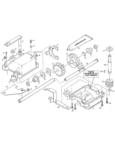 Gear case assembly part no. 81080