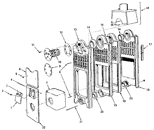 Combustion chamber and flue collector