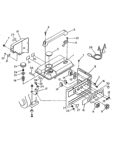 Control panel and fuel tank