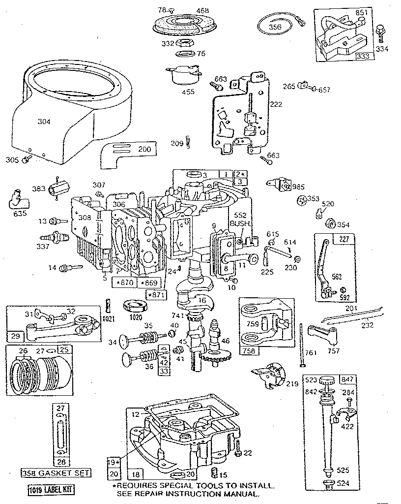 Engine 8 hp.