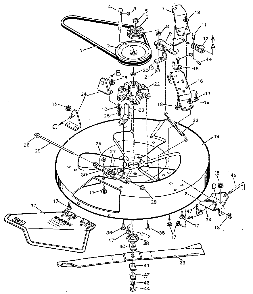 Mower housing bottom half