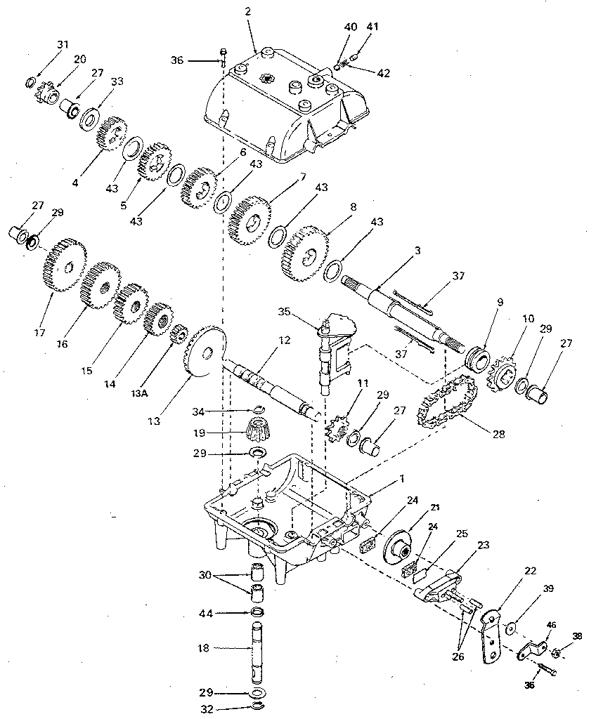 5-speed transmission peerless model no. 708c