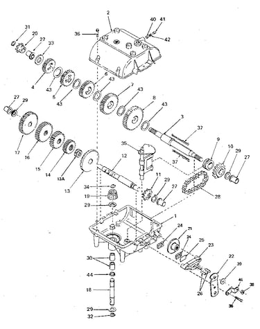 5-speed transmission peerless model no. 708c
