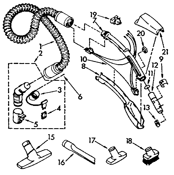 Hose and attachment