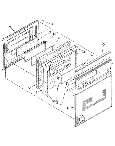 Upper oven door