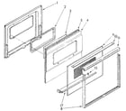 Kenmore 6654428910 lower oven door diagram