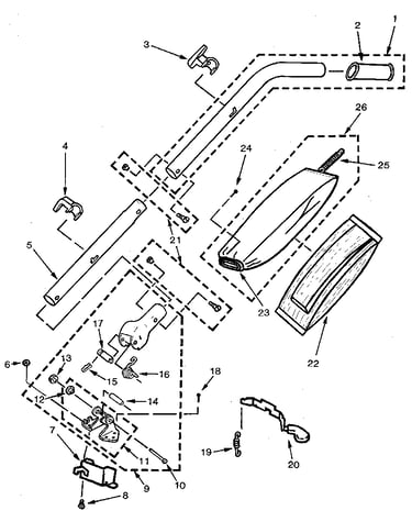 Handle and bag housing