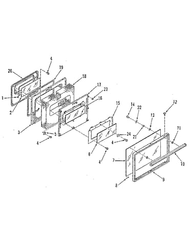 Oven door section