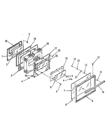 Oven door section