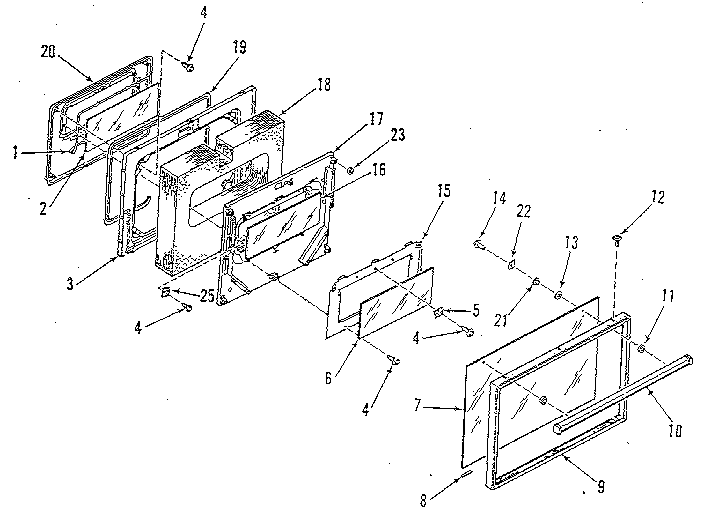 Oven door section