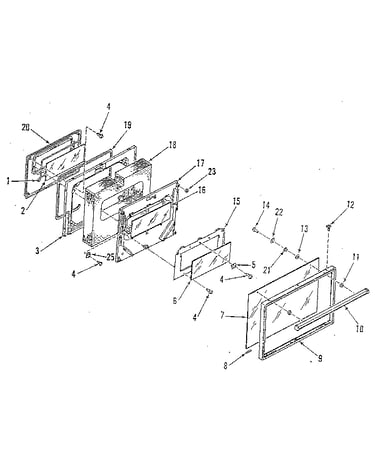 Oven door section