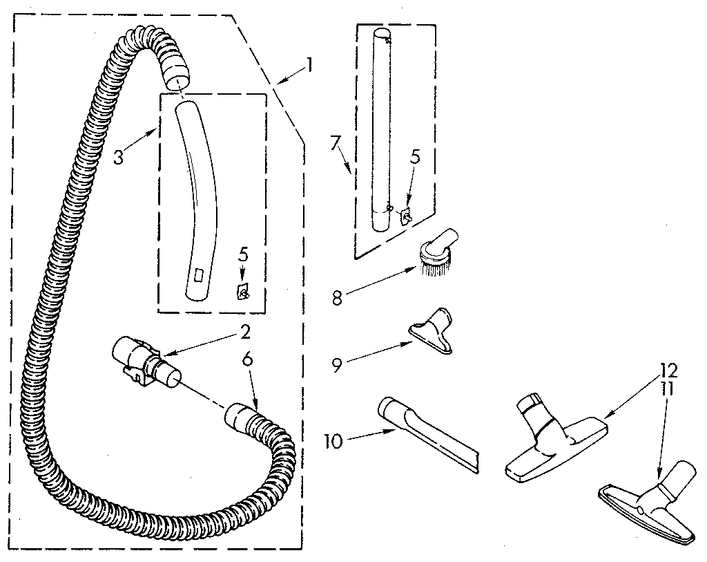 Hose and attachment