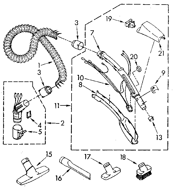 Hose and attachment