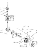 Brake, clutch, gearcase, motor and pump