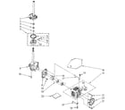 Kenmore 11082874820 brake, clutch, gearcase, motor and pump diagram