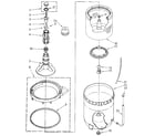 Kenmore 11082477330 agitator, basket and tub diagram