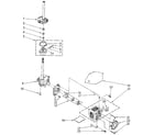 Kenmore 11082477330 brake, clutch, gearcase, motor & pump diagram
