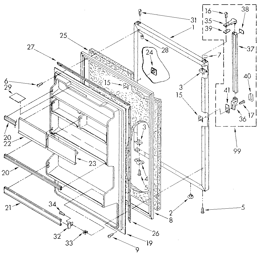 Refrigerator door