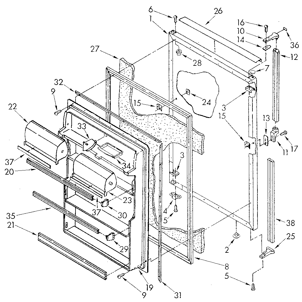 Refrigerator door