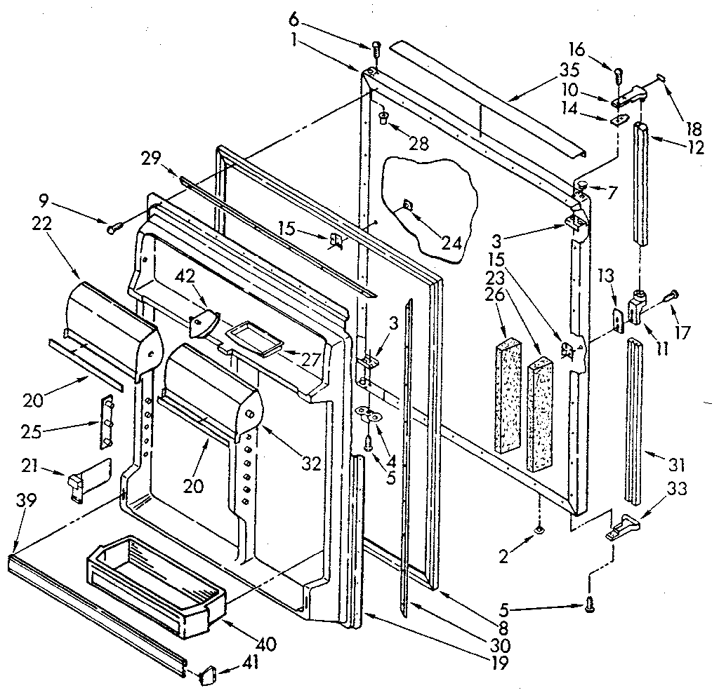 Refrigerator door
