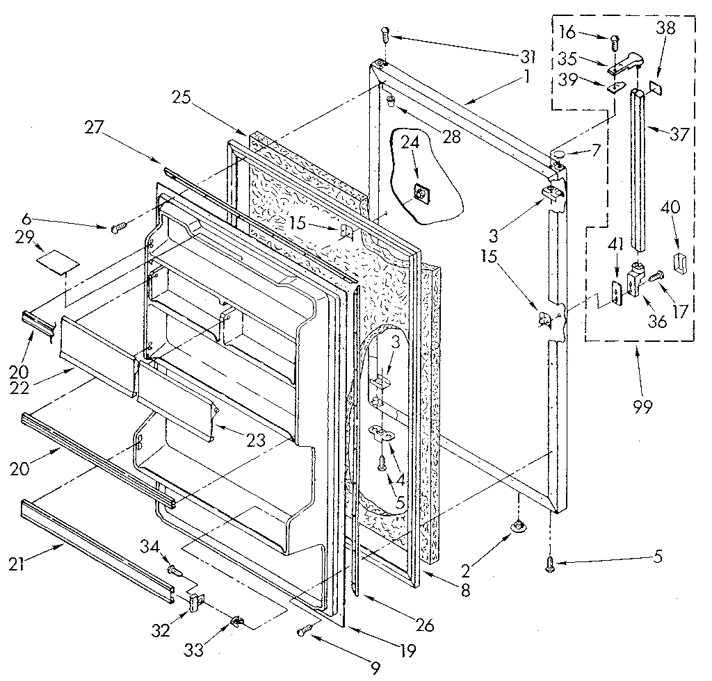 Refrigerator door