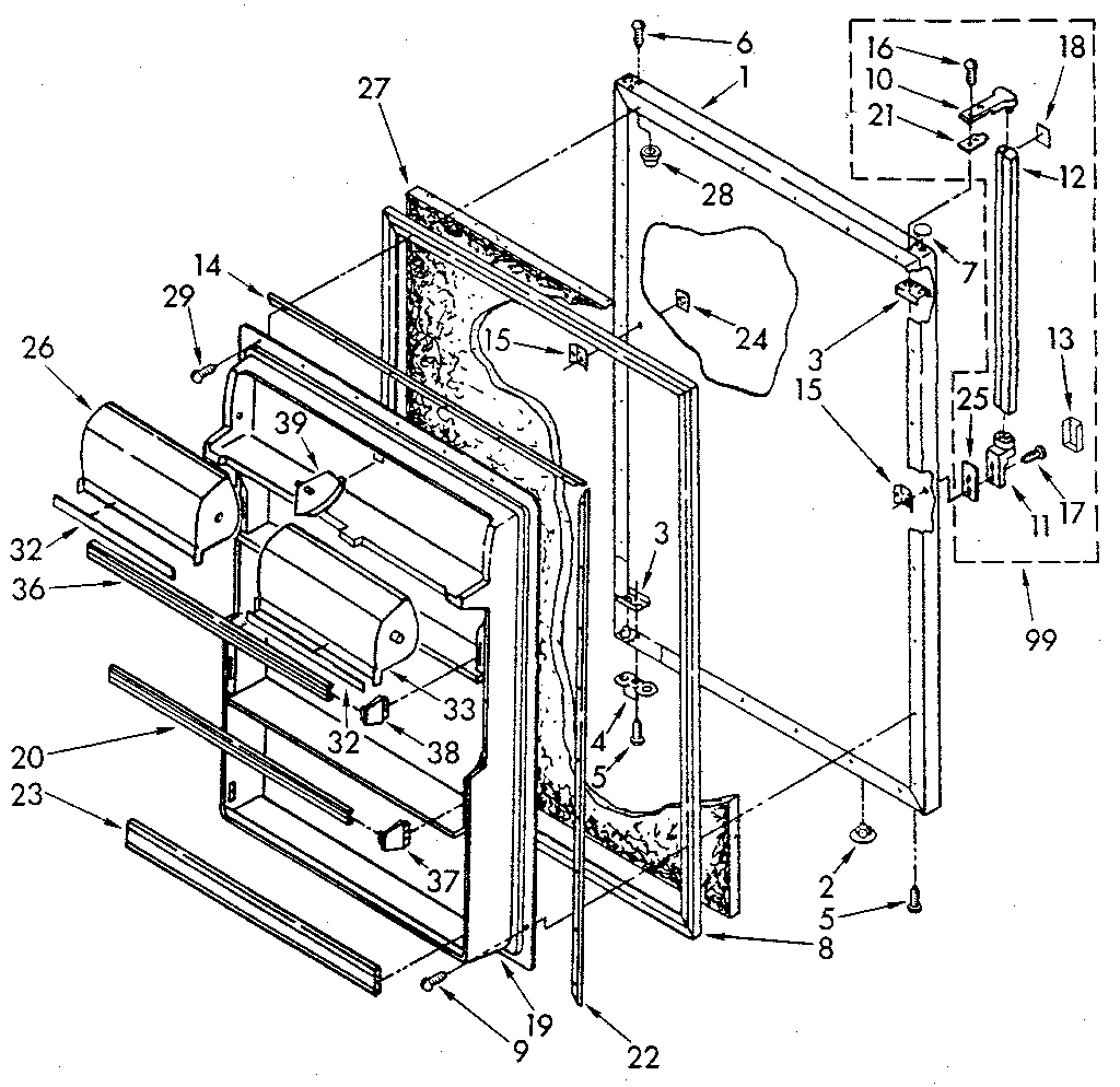 Refrigerator door