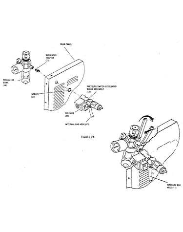 Internal gas hose