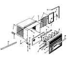 Kenmore 25365090 cabinet and front parts diagram