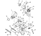 Kenmore 41789970100 dryer motor, blower, belt diagram