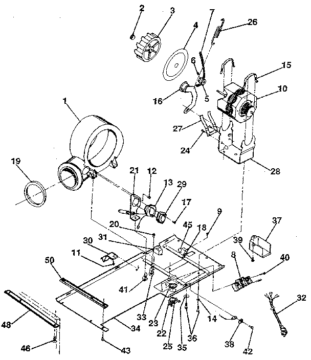 DRYER MOTOR, BLOWER, BELT