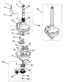 Transmission, water seal, lower bearing assy
