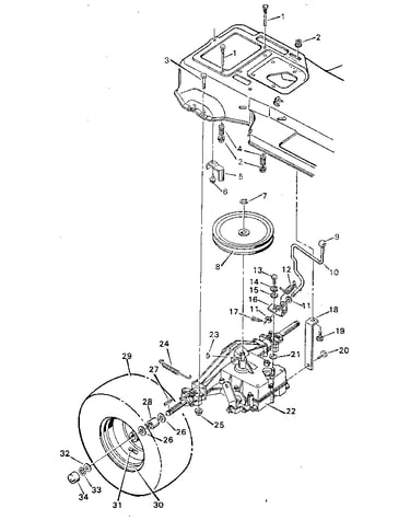 Rear drive half