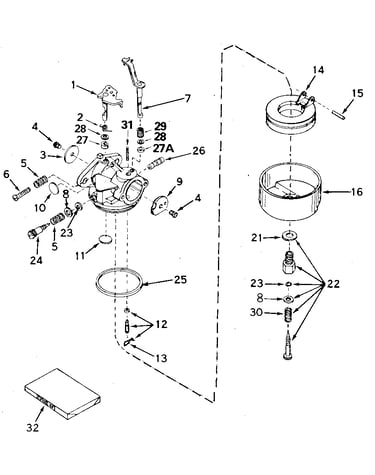 Carburetor no. 632230