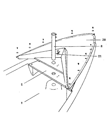 Splash deck with mounting hardware