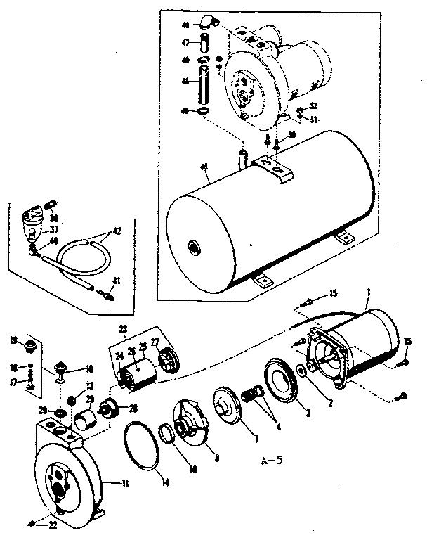 MOTOR AND PUMP ASSEMBLY