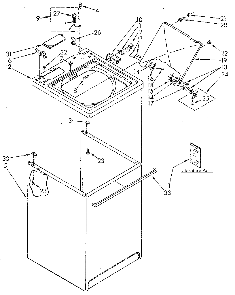 Top and cabinet